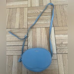 Furla Powder Blue Oval Crossbody Bag